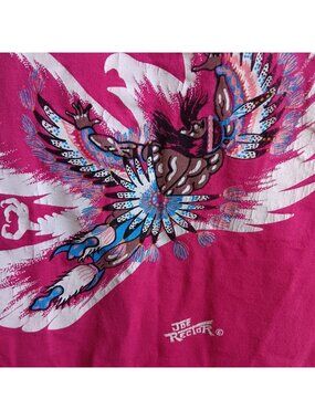 Cherokee Nation Large Vintage T-Shirt Jerzees Pink Joe Rector Art Eagle Warrior